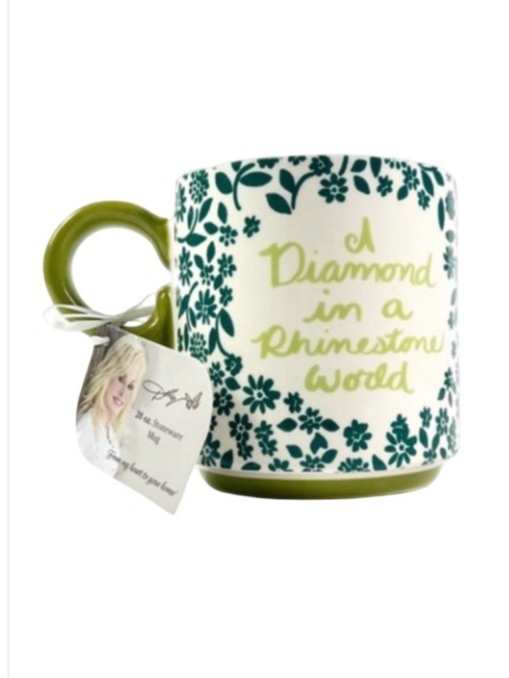 NEW Dolly Parton Floral Stoneware Mug